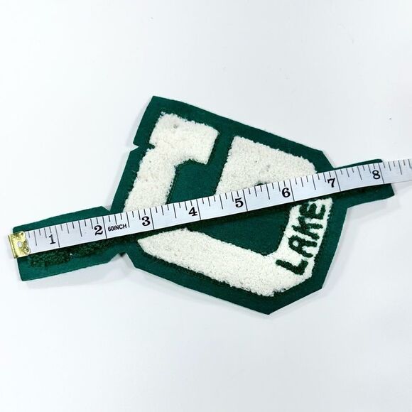 Vintage green chenille letter jacket letter “G” with rowing oar - Picture 4 of 5